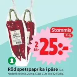 Röd spetspaprika