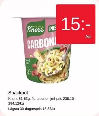 Knorr - Snackpot Carbonara