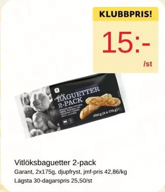 Garant - Vitlöksbaguetter