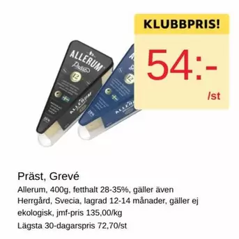Präst, Grevé