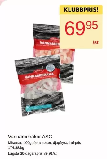 Vannameiräkor ASC