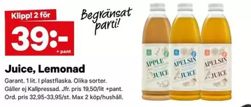 Garant - Juice, Lemonad