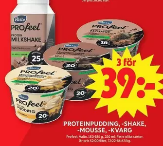 valio - PROTEINPUDDING, -SHAKE, -MOUSSE