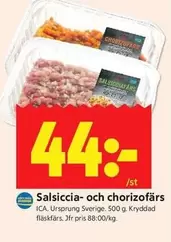Salsiccia- och chorizofärs