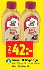 Arla - Smör- & Rapsoilja
