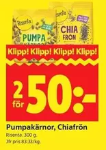 Risenta - Pumpakärnor, Chiafrön