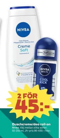 Nivea - Duschcreme/deo roll-on
