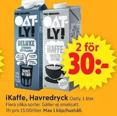 Oatly - iKaffe, Havredryck