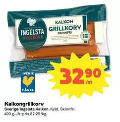 Ingelsta kalkon - Kalkon Grillkorv Skinnfri