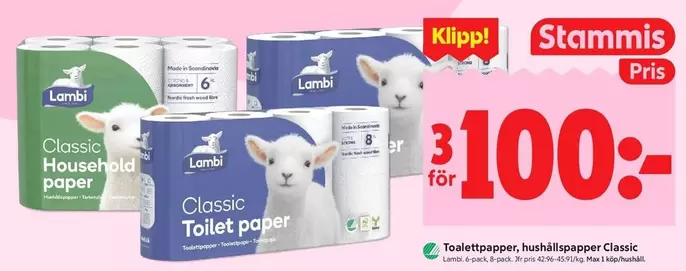 Lambi - Classic Toilet paper, household paper