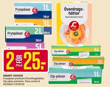 Smart - Fryspåsar / Överdragshattor