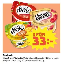 Risifrutti - Småmål Manafrutti/RisiFrutti