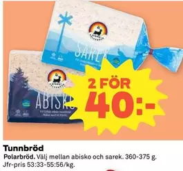 Polarbröd -  Tunnbröd