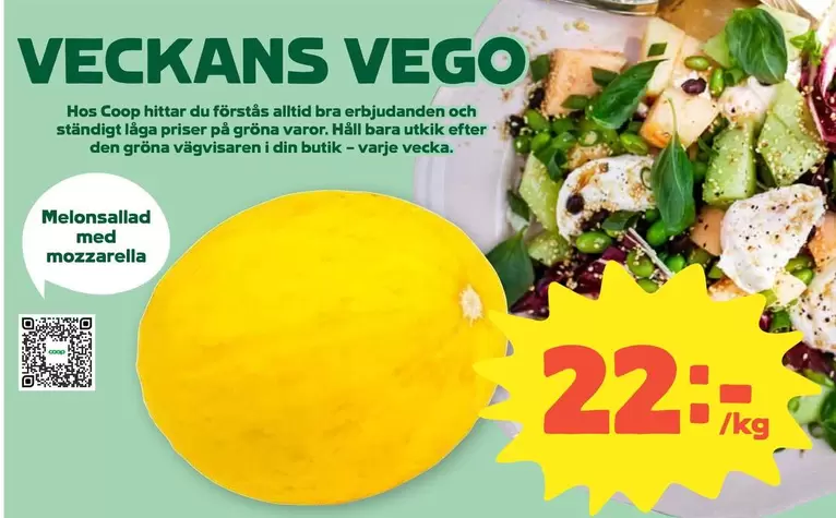 Coop - Melonsallad med mozzarella