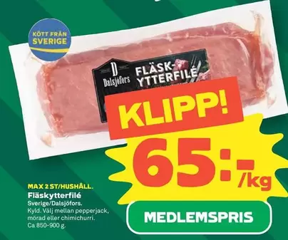 Fläskytterfilé