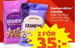 Coop - Cashewnötter/mandlar