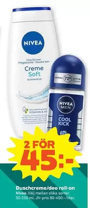 Nivea - Duschcreme/deo roll-on