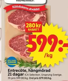Entrecôte, hängmörad 21 dagar