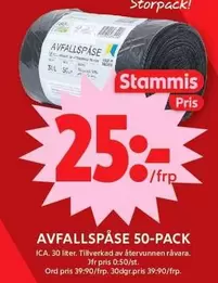 AVFALLSPÅSE 50-PACK