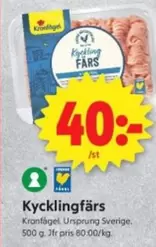 Kronfågel - Kycklingfärs