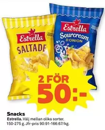 Estrella - Saltade & Sourcream & Onion Chips