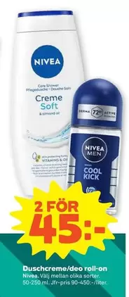 Nivea - Duschcreme/deo roll-on