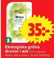 Ekologiska gröna druvor