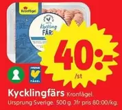 Kronfågel - Kycklingfärs