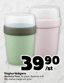 Nordiska Plast - Yoghurtbägare