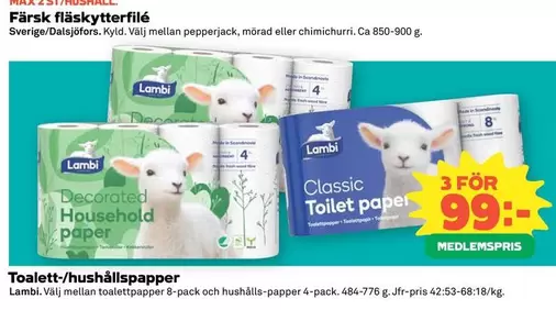 Lambi - Toalett-/hushållspapper