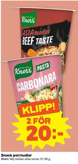 Knorr - Snack pot/nudlar