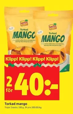 Torkad mango
