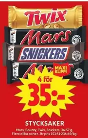 Mars - , Bounty, Twix, Snickers