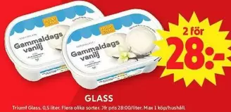 Triumf glass - Gammaldags vanilj