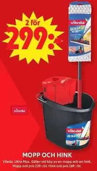 Vileda - Mopp och hink