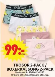TROSOR 2-PACK / BOXERKALSONG 2-PACK