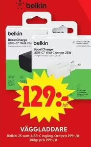 Belkin - BoostCharge USB-C Wall Charger 25W