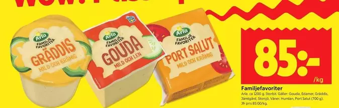 Arla - Gräddis, Gouda, Port Salut