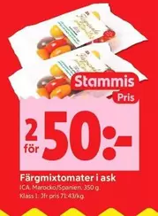 Färgmixtomater i ask