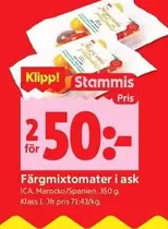 Färgmixtomater i ask