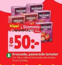 Krossade, passerade tomater
