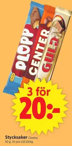Cloetta - Plopp Center Guld