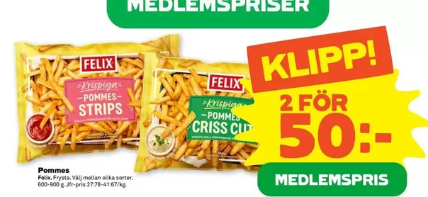 Felix - Pommes Strips / Criss Cut