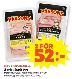 Pärsons - Rökt Kalkon & Rökt Gourmetskinka