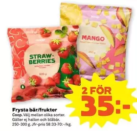 Coop - Frysta bär/frukter
