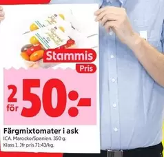 Färgmixtomater i ask