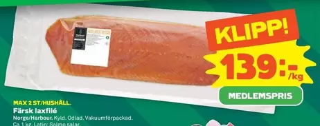 Färsk laxfilé