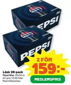 Pepsi - 20-pack Max