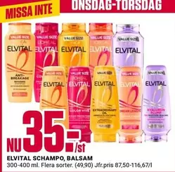 ELVITAL SCHAMPO, BALSAM