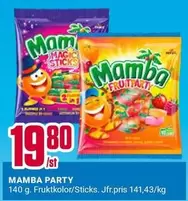 Mamba Fruittarty/Magic Sticks
